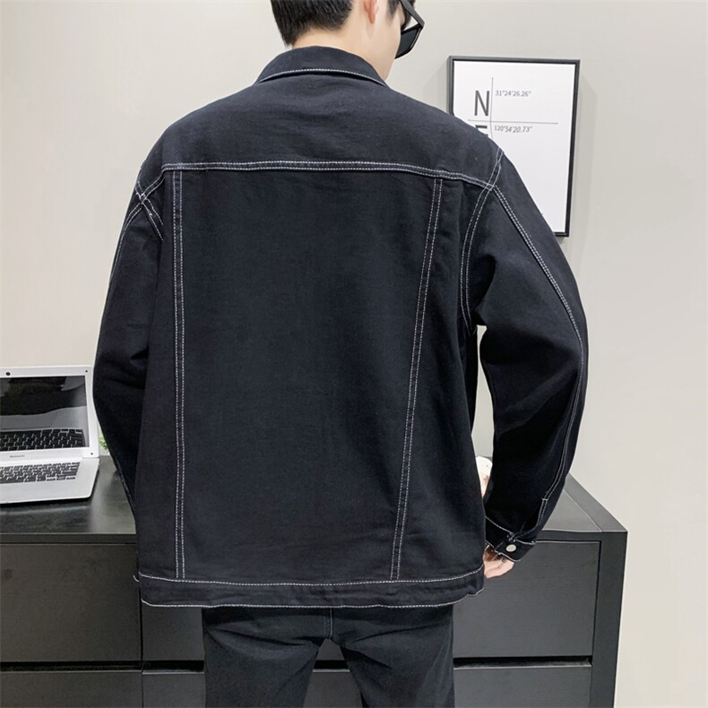 JK923-P70-现货店主风牛仔夹克肥仔量足破洞印花大码,男装夹克,星座103A