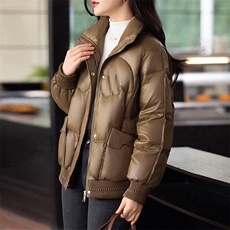 时尚立领短款羽绒棉服女2024冬季新款小个子加厚保暖棉衣棉袄外套，女装棉衣/棉服，婷思杰（原婷想服饰）
