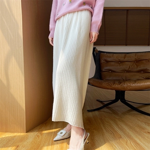 女士半身裙双层多色可选羊毛柔软微弹图片