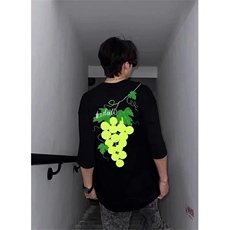葡萄网球毛巾刺绣短袖ZX0167-特批40，男装T恤，星座313A(原308A-2)