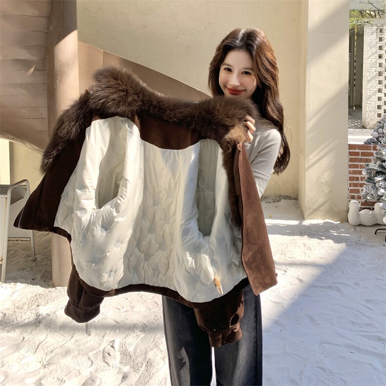 现货新款2B162-2159-P485-K669新G标90白鸭绒派克服，女装派克服，韩然一族