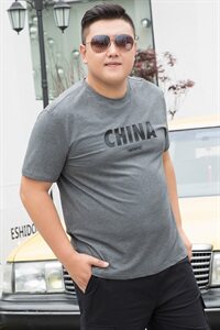 男加肥加大码圆领短袖T恤印花 5032-1_T80(M-4XP40 5XL-9XLP45)图片
