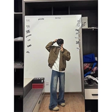 【有货】重磅哈灵顿夹克棕色做旧棒球服工装夹克JK795特P73，男装夹克，星座908-1