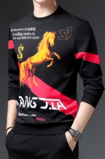 W92701钱塘2020-3长袖春季数码印花精品情深长袖T恤P130，男装T恤，钱塘207-3