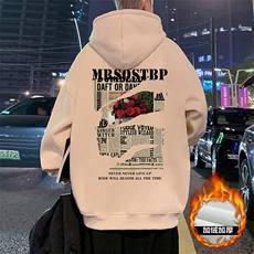 CM03P60加绒65新品重磅纯棉连帽卫衣秋冬外套印花帽衫秋冬外套，男装卫衣，星座304A-1