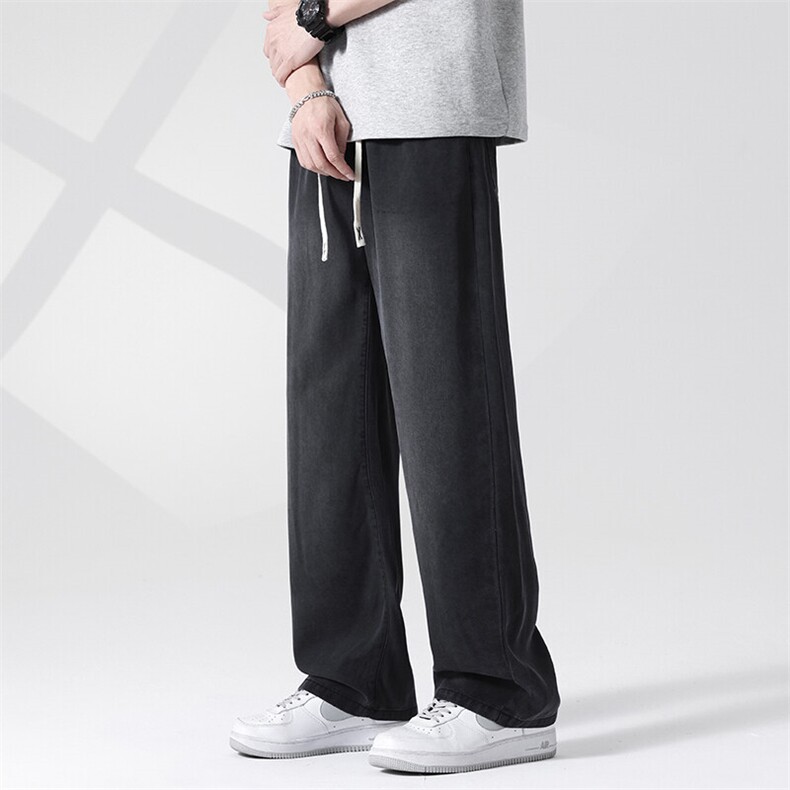 【现货】莱赛尔天丝牛仔裤男款夏季薄款潮牌直筒宽松冰丝TS12-P49,男装牛仔裤,星座1006
