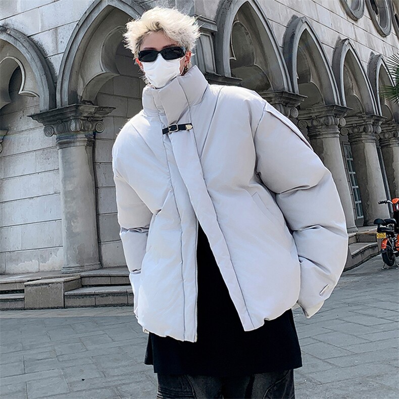秋冬解构保暖加厚立领棉服外套金属环扣男短款棉衣1506-P105,男装棉衣,星座910-5