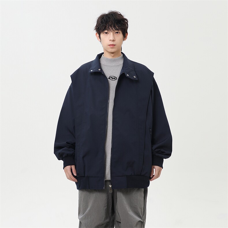 2025春季新款港风日系复古立领夹克外套男XZ213-JK2000-P88控118,男装夹克,星座213