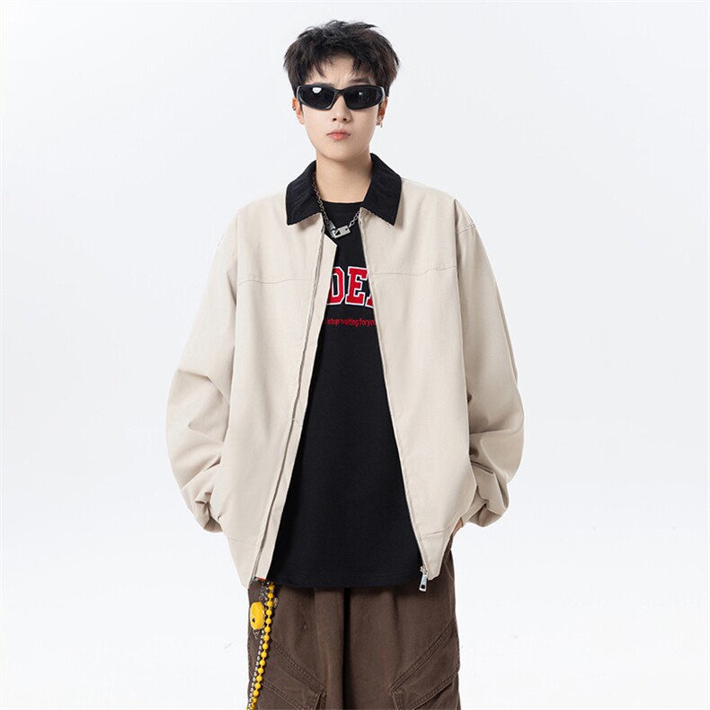 A440-1-7391-P58秋季男士潮流日系复古翻领夹克，男装夹克，电商A440-1