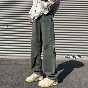 XZ616 春季新款复古设计感牛仔裤休闲长裤 TY969 P65控78图片