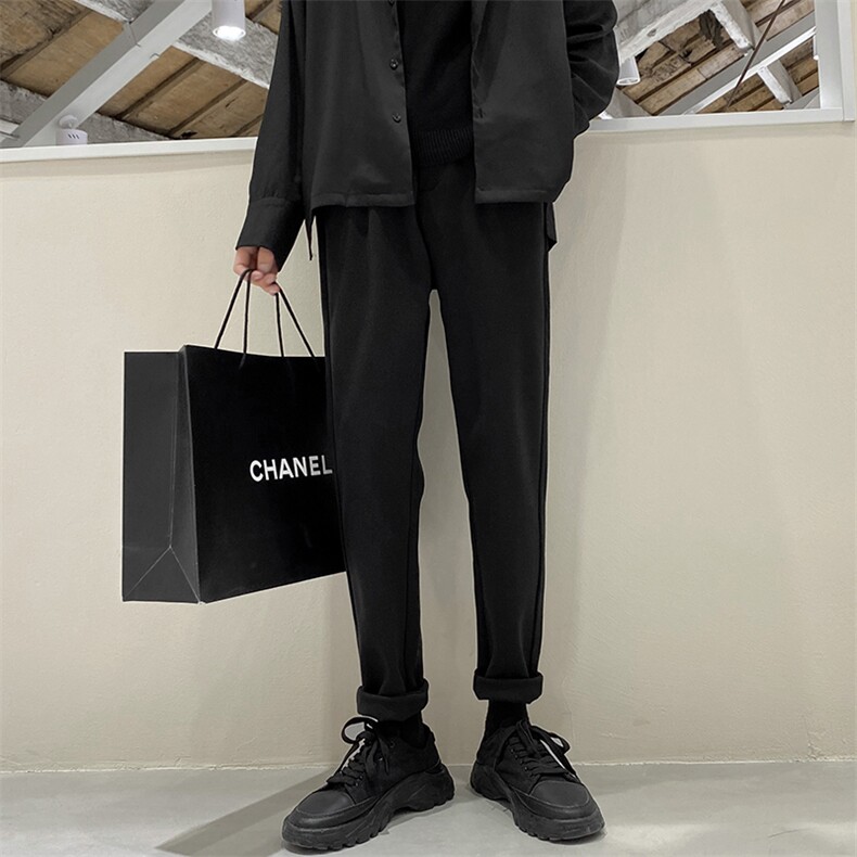 毛呢轻熟风秋冬季休闲裤韩版小脚修身显瘦男长裤5115/P68,男装休闲裤,星座1412-1