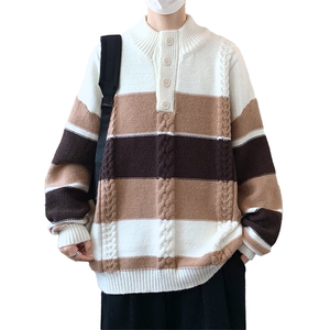 【新品】2025秋冬男士时尚休闲百搭针织连帽毛衣潮流-M243-P63图片