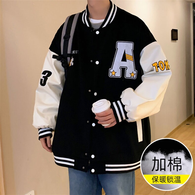 新款男百搭棒球服加棉夹克外套22120JM-P100控148图片
