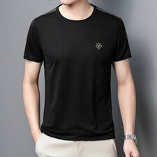 短袖t恤男2023新款夏季圆领潮流男装时尚休闲宽松半袖上衣图片
