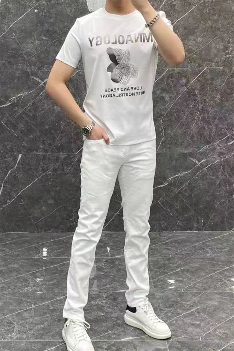新款时尚高端精品欧货夏季男T恤短袖潮流抖音A227B-A-731-P48,男装T恤,电商A227B（原钱塘4066-1）