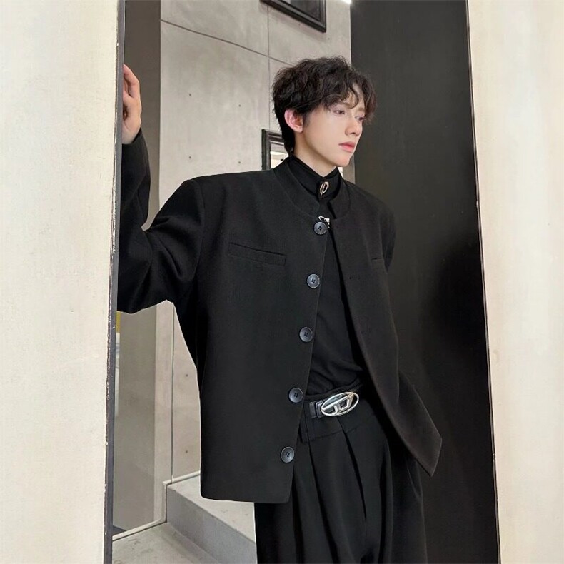 网络图现货韩版港风潮流帅气宽松百搭男士休闲西服JXZ34-P75,男装西服,星座715-7