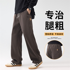 休闲裤男款秋季2025新款潮流宽松百搭松紧腰直筒裤K3502-特P40，男装休闲裤，星座610（原A335）