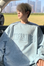 ！2025秋冬新款男士肩膀拉链装饰圆领钢印卫衣情侣WY59特P40，男装卫衣，电商B220