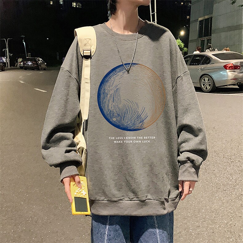 S6330-P28秋季圆领卫衣男大码韩版宽松长袖外套,男装卫衣,电商A040