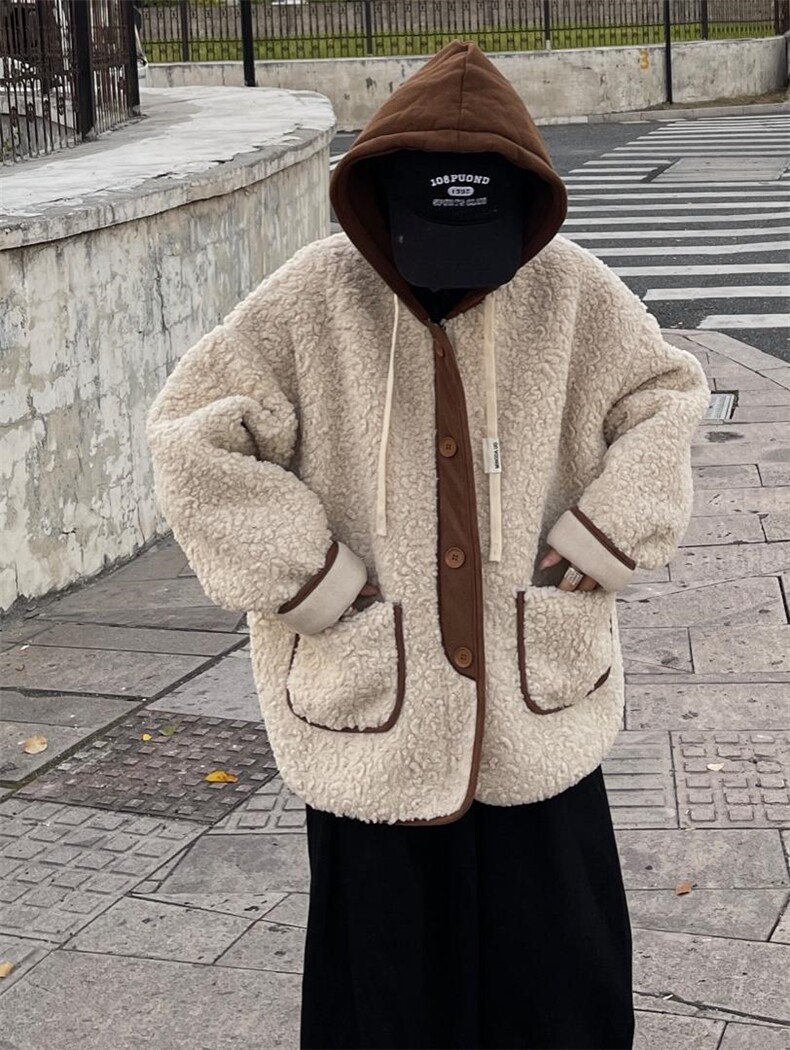 冬季新款皮毛一体拼接帽子外套，其它，JIAN.Z 简.站