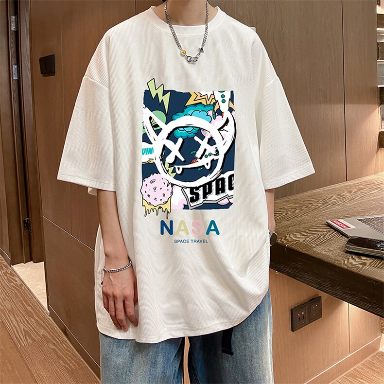 华夫格t恤男短袖男大码五分袖酒店风HT73275-P22,男装T恤,电商A040
