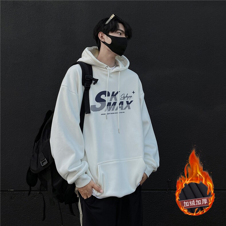 ！得物品质加绒加厚美式连帽卫衣外套男W8606-特P35加绒42,男装卫衣,星座610B-1