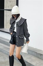 小香风格子外套，其它，春语雨桐