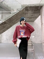 2021冬款加绒卫衣，女装卫衣/绒衫，简蔻