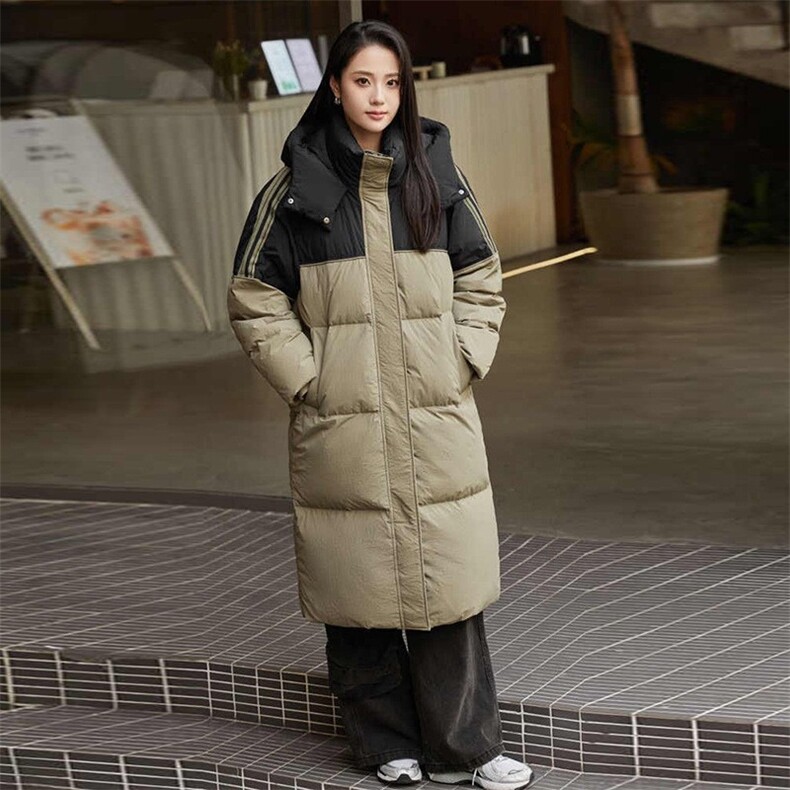 中长款羽绒服男女同款女装韩版大码90鸭绒冬季女外套高级感，女装羽绒服，灵动羽绒服工厂