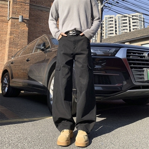 25年春纯棉洗水休闲裤宽松工装裤外景模图现货C323-1-C7809-TP55图片