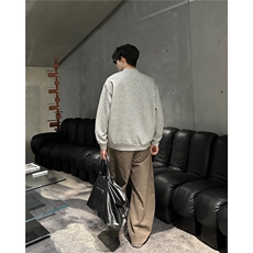 韩系学院风设计cleanfit卫衣简约纯色休闲打底常规P39加绒P49，男装T恤，电商B319