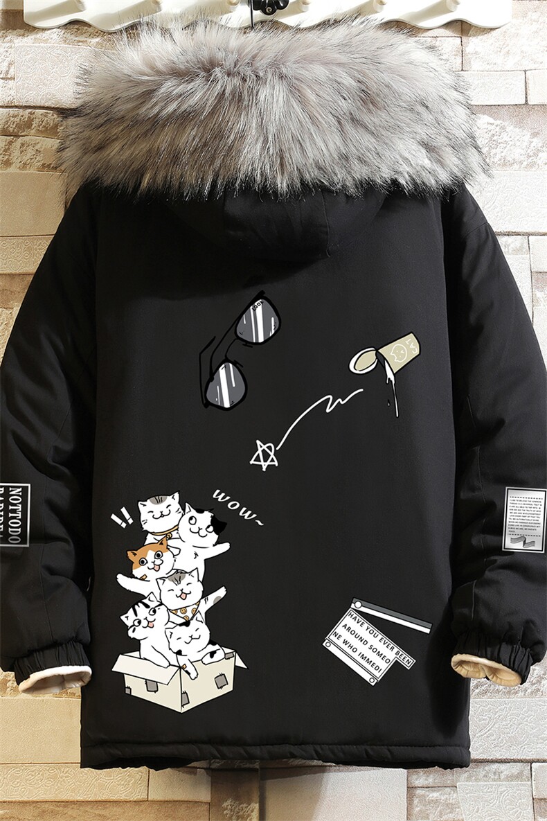 MM48115-P130冬季大毛领衣男士大码加厚袄男服砖墙,男装棉衣,电商A040A