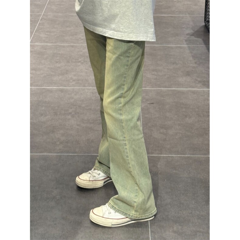 【有货】黄泥色517弯刀牛仔裤男修身直筒vibe微喇裤9062LL-特P45,男装牛仔裤,星座1007（原301D）