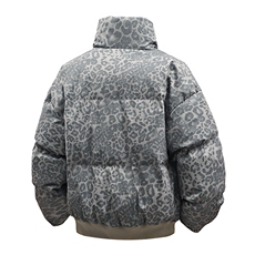 豹纹高街冬装复古立领棉服男女棉衣外套面包服做旧HZ8820-P88，男装棉衣，星座610B-1
