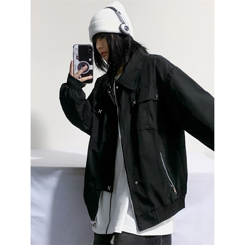 B221美式ins高街暗黑金属感宽松休闲外套上衣SY2303-P90控118,男装夹克,电商B221