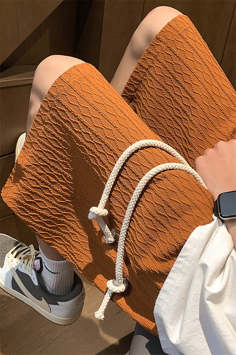 冰丝短裤男夏薄款设计感美式宽松抽绳休闲五分裤XZ514-2-1525-P38,男装牛仔裤,星座514-2(原B239)