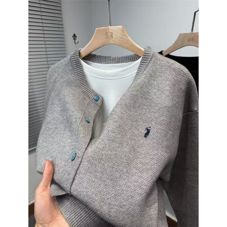 1506-1/Z50161/P74棒球服外套男2025冬新款简约针织开衫夹克上衣,男装夹克,星座1506-1