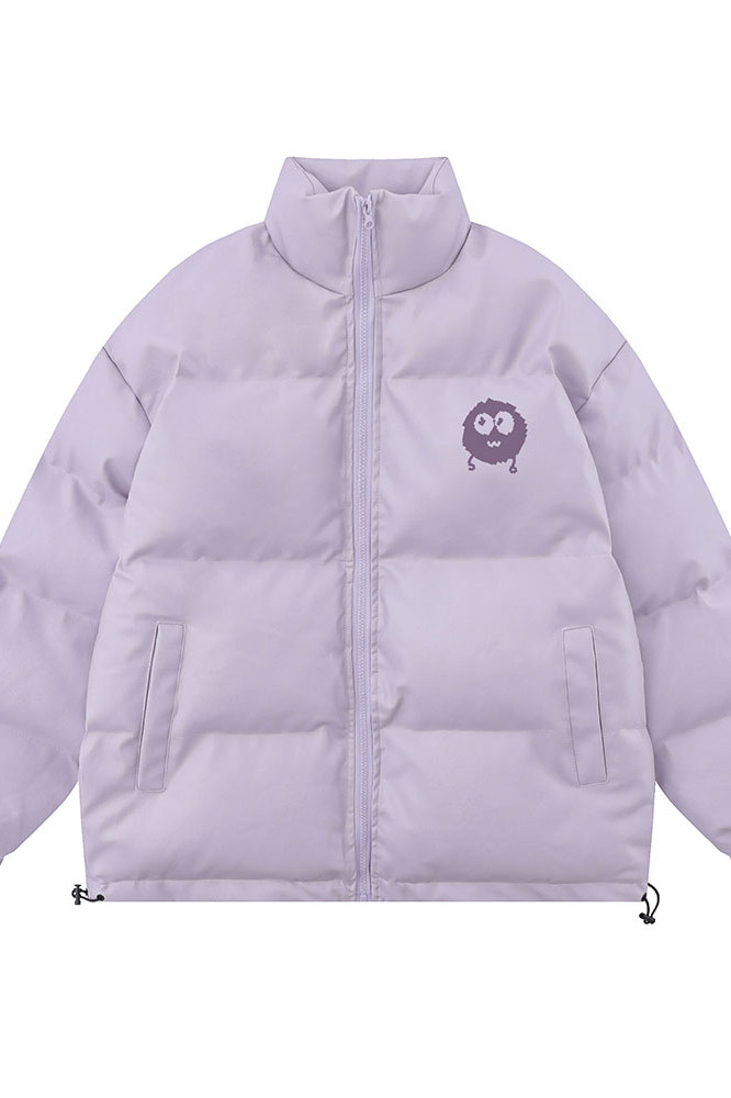白底23新款冬季时尚百搭宽松PU皮棉服外套MY6547P115控158,男装棉衣,电商A268-1