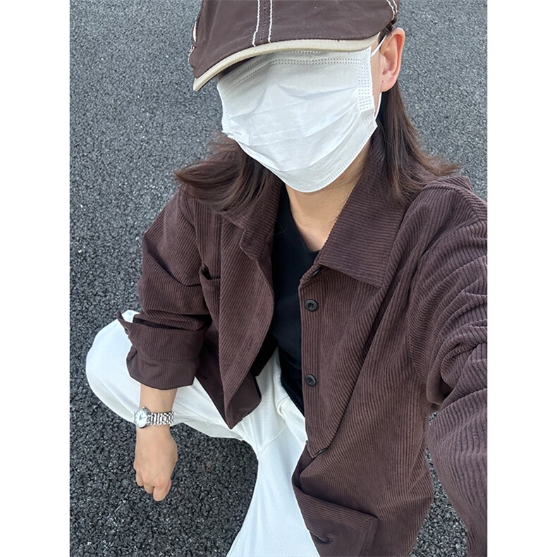 320G厚实灯芯绒衬衫男秋冬款休闲宽松复古长袖衬衣CS027-P35,男装衬衫,星座301C-5