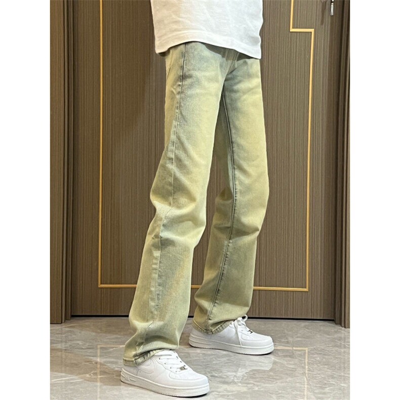 【有货】N8025CC-特P40黄泥色弯刀牛仔裤美式复古cleanfit裤子,男装牛仔裤,星座1007（原301D）