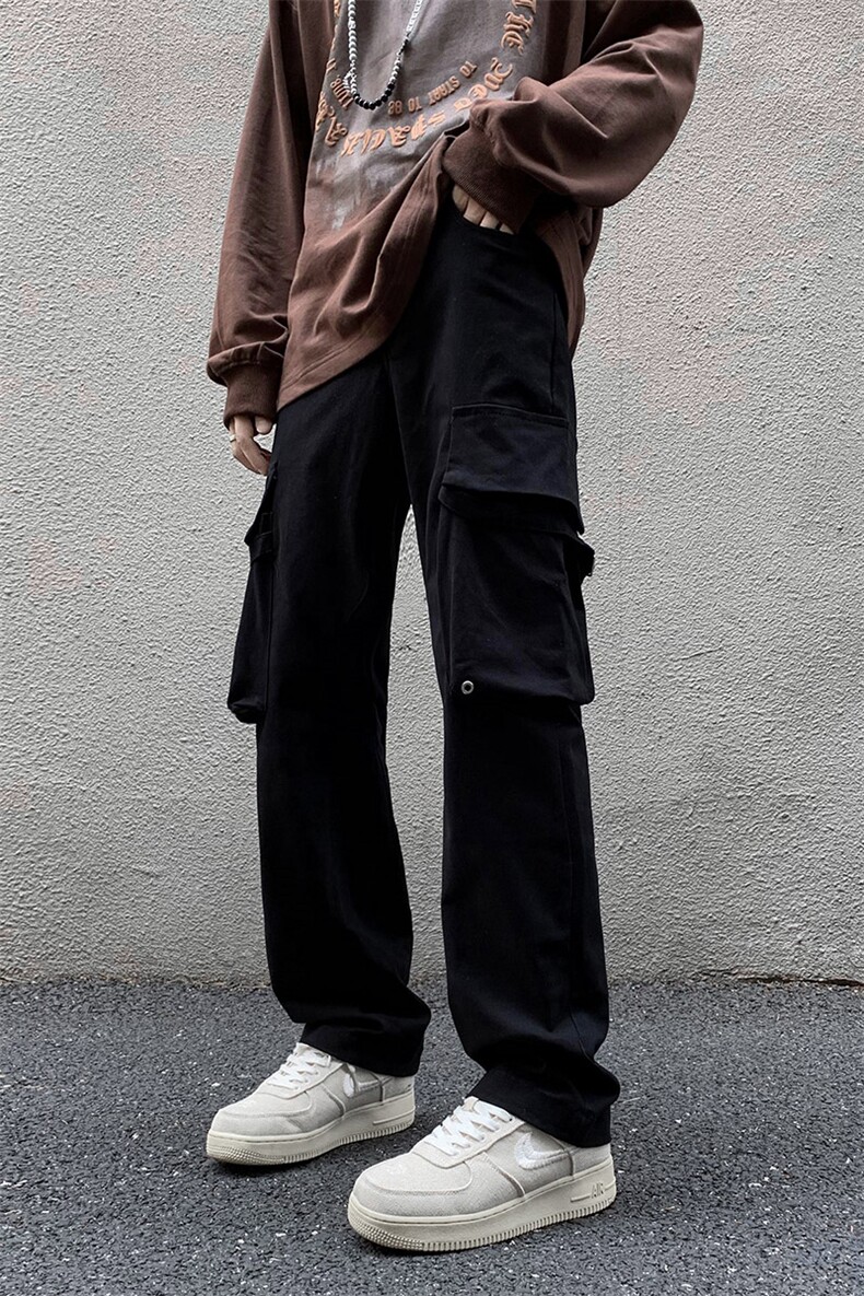 B221秋冬新款美式ins高街小众休闲弹力工装裤LK22055-P65控88,男装休闲裤,电商B221