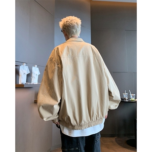 双面穿格子夹克男士韩版潮流棒球服宽松2024秋冬ins外套W5966-P72图片