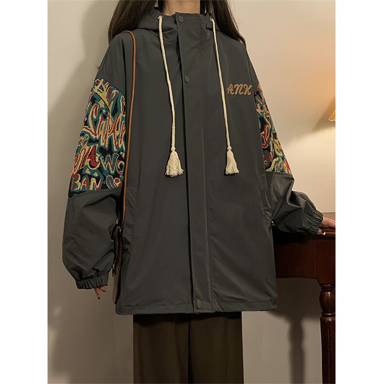 春秋季绣花外套男女同款新款美式夹克XZ102B-1-JK2531P85,男装夹克,星座102B-1