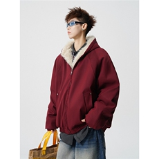 现货螺纹拼接座山雕棉服美式连帽重磅情侣外套A170-M911-P138，男装棉衣，电商A170