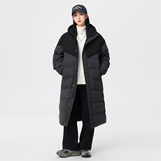 新款长棉服冬季拼色长款加厚连帽情侣装加长宽松棉袄MY8854-P130，男装棉衣，电商A128