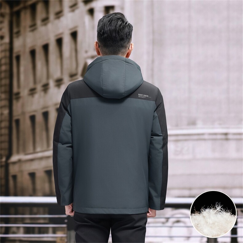 中老年羽绒内胆派克服大衣男士一衣三穿拆卸羽绒内胆派克服羽绒服,男装羽绒服,钱塘723
