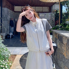 现货夏季马甲套裙三件套p175-k255，女装套装/套裙，丝露怡语