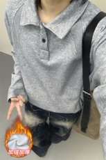 华棉舒适保暖320g解构拼接亨利领打底长袖T恤男T53701J加绒-特P23，男装T恤，电商A001