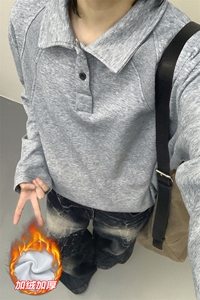 华棉舒适保暖320g解构拼接亨利领打底长袖T恤男T53701J加绒-特P23图片