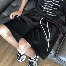 夏华夫格短裤男美式高街肌理感宽松休闲五分裤子XZ514-2-1527-P38，男装牛仔裤，星座514-2(原B239)